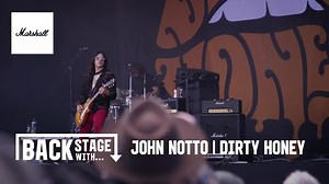 John Notto of Dirty Honey joined us backstage at Download 2022 to talk about his Marshall collection and crank up the Studio Vintage.🤘#liveformusic | Marshall Amplification
