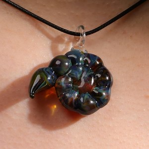 Handmade Glass Nautilus Shell Necklace, Ocean Swirl Pendant With Curved Tail Detail, Lampwork Art Jewelry, Unique Sea Inspired Gift - Etsy Canada