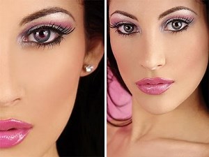 Barbie Doll Makeup Tutorial (PINK)