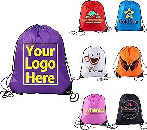 100PCS Custom Drawstring BackPack String Bags Bulk Personailized Drawstring gym bag Promotional Items Gifts