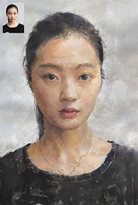 Use gouache from 1982 to draw a portrait of a young woman! #drawing #art #female | Drawingart