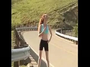 Striptease - Sexy Redhead In Jogging Fantasy