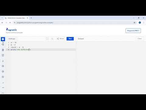 How to subtract two numbers using python programming
