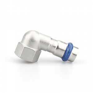 [Hot Item] Elbow Adaptor 90° with Female Thread The Press Fittings Are Made of AISI 316L/AISI 304L/ AISI 304 German Standard Dvgw W 534