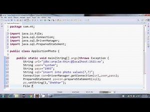 Insert photo in Oracle Database(BLOB)