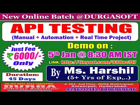 API TESTING Online Training @ DURGASOFT