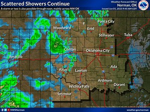 20 reactions | 9:45 AM Radar Update: A few areas of generally light showers continue, mainly across western OK. A storm or two may also be possible through noon. | US National Weather Service Norman Oklahoma | Facebook