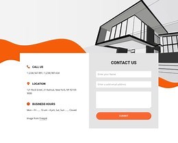 Simple contact us form - Web Page Design by Nicepage