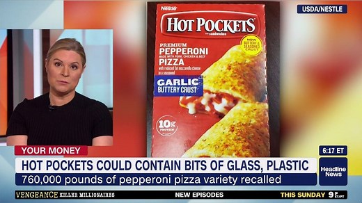 10K views · 56 reactions | HOT POCKETS RECALL. Jen Westhoven reports there have been complaints of "foreign matter" in some of the pepperoni pizza style snacks. Details from the USDA:54-oz carton packages containing 12 “Nestlé HOT POCKETS BRAND SANDWICHES: PREMIUM PEPPERONI MADE WITH PORK, CHICKEN & BEEF PIZZA GARLIC BUTTERY CRUST” with a “BEST BEFORE FEB 2022” date and lot codes 0318544624, 0319544614, 0320544614, and 0321544614. | Morning Express with Robin Meade | Facebook