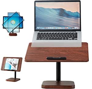 Laptop Stand Height and Angle Adjustable Portable Lap Desk Computer Holder (Cherry)