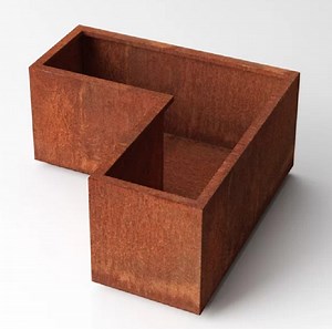 [Hot Item] Corten Steel Corner Planter Outdoor Aluminium Corner Box Planters
