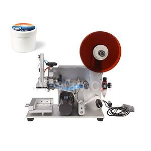 [Hot Item] Mt-60 Semi Automatic Adhesive Plastic Flat Box Cans Bottle Sticker Bottle Labeler Labeling Machine