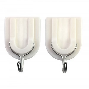 [Hot Item] White Self Adhesive Removable Plastic Back Hooks