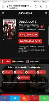 Deadpool 2 película completa en español latino