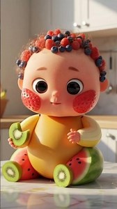 🥇 7 Fruits & 7 Veggies Turn Into One Cute Baby 😱 Magical ASMR Bit!#ASMRBaby#SatisfyingASMR#FruitBaby