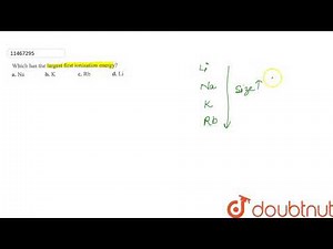 Which has the largest first ionisation energy ?