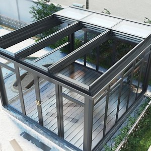 Sunray Intelligent Remote Control Sliding Overlapping Skylight Retractable Skylight