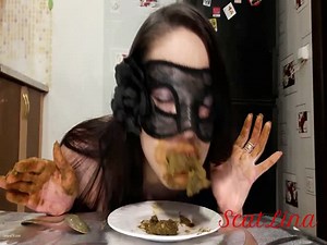 Lina Eats her own Excrement
