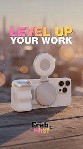 12K views · 78 reactions | Level up every shot with this all-in-one magnetic grip, remote shutter, and ring light✨ Capture sharper selfies, steadier videos, and brighter content anywhere you go. Ready to upgrade your content?  Shop now at www.grabitfirst.com and shine on every frame! #GrabItFirst #MobilePhotography #CreatorTools #ContentCreator #VloggerGear #TechGadget | grabitfirst | Facebook