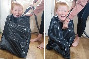 Vacuum Garbage Bag Challenge