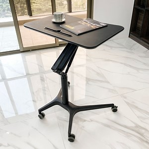 [Hot Item] Pneumatic Lifting Standing Laptop Bed Desk Movable Computer Lecture Height Adjustable Table