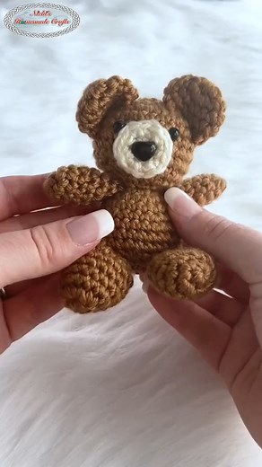5.4K views · 93 reactions | Love this ADORABLE tiny Teddy Bear! Grab the pattern here to make one: https://www.nickishomemadecrafts.com/tiny-crochet-teddy-bear-pattern/ #crochet #diycrafts #yarn #teddybear | Crochet Patterns & Tutorials by Nicki's Homemade Crafts | Facebook