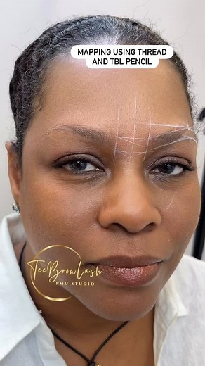 Mapping using thread and TBL Pencil | Teebrowlashteebrowlash