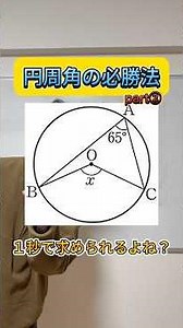【円周角の必勝法part②】#中学数学 #数学 #勉強 #高校受験 #中3数学