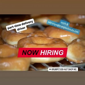 14 shares | Part-Time fill-in Delivery Driver with potential for additional hours. 2am-7am. Contact mkrumpe@krumpesdonuts.com @krumpesdonuts @wdvmtv @heraldmailnews | Krumpe's Do-Nut Shop Inc. | Facebook