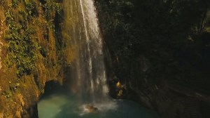 Beautiful tropical waterfall. Philippines Cebu island.
