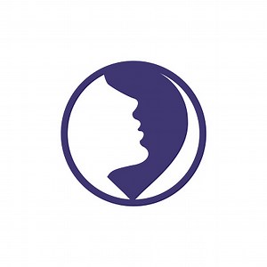 Frauenplatz Vektor-Logo-Design. Feminine Pin-Logo-Designvorlage.