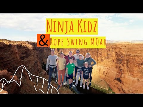 The Ninja Kidz Jump at Rope Swing Moab!