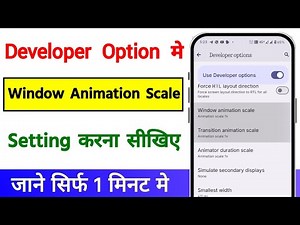 What Is Window Animation Scale | Transition Animation Scale | Animator Duration Scale In Developer