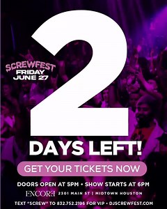 Get your tickets now! DJSCREWFEST.com Txt “Screw” to 832.752.2196 for VIP - #djscrew #screwedup #screwednchopped #lilkeke #zro #esg #lilflip #screwfest | Screwfest
