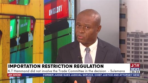 13 reactions | Import restrictions bill: This bill is against one of the conditions of the IMF - Yusif Sulemana. #AMShow | JoyNews | Facebook