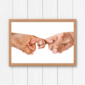 ASL Friend Gift, American Sign Language Gift for Friend, Deaf Gift, Watercolor Art for Deaf and Hard of Hearing - Etsy