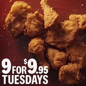 Our secret recipe never changes, but every now and then, the price does. 9 for $9.95 Tuesdays are back. | KFC