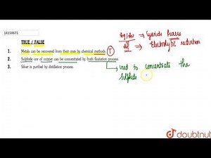 Sulphide ore of copper can be concentrated by froth floatation process.