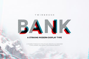Bank typeface, a Sans Serif Font by Twinbrush