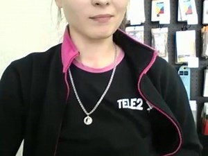 girl masturbating at work