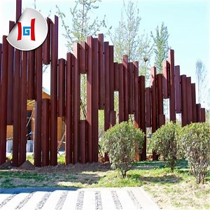[Hot Item] Corten Steel Cladding Fence Post Weathering Resistant Steel