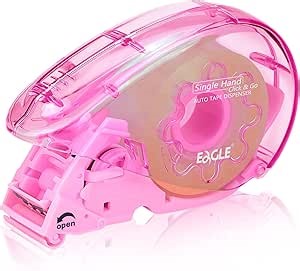 Eagle Automatic Tape Dispenser, Washi Tape Dispenser, Mini, Single Hand Operation, Press to Dispense Mechanism, Suitable for Standard Office Tape and Washi Tape (Pink)