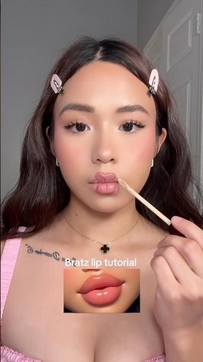 Bratz lip tutorial 💃🏻 #makeuphacks #lipstick #makeuptutorial #makeup