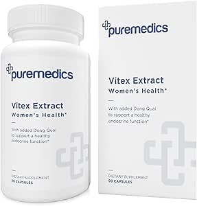 Vitex Supplement for Women - Chaste Tree Berry (Vitex) with Dong Quai to Support Endocrine Function - Formulated by Doctors - Pure & Hypoallergenic - 3rd Party Certified - 90 Capsules