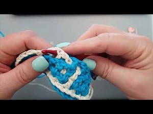 Interlocking Filet Crochet, the basics tutorial row 3A