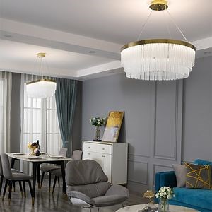[Hot Item] Luxury Gold Chandelier for Living Dining Room LED Glass Lighting MID Century Modern Chandelier (WH-CY-198)