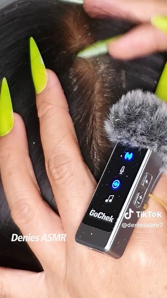 ASMR Scalp Mic Check with Long Nails for Relaxation