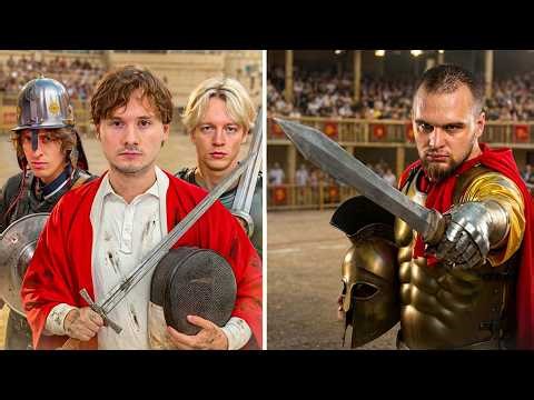 СПАРРИНГИ НА МЕЧАХ! Пробуем историческое фехтование (Куертов, Парадеич, Exile, Шах, Кокошка)