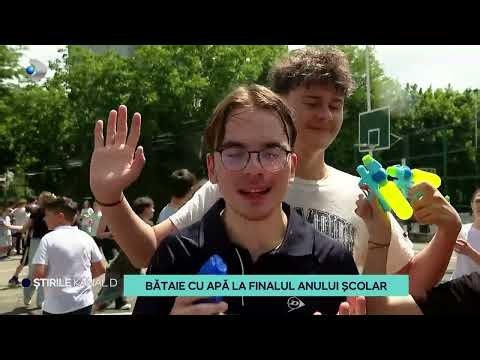 Kanal D News - Water fight at the end of the school year! | Lunch edition
