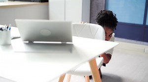 Scared Female Hiding Under Desk Office Stock Footage Video (100% Royalty-free) 1095410175 | Shutterstock